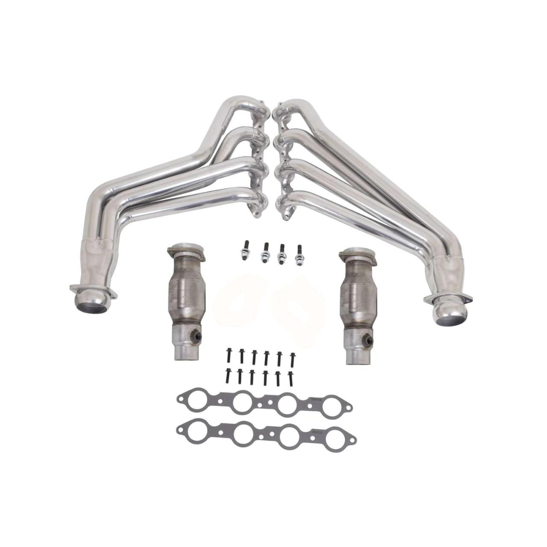 BBK 10-15 Camaro LS3 L99 Long Tube Headers With Converters - 1-3/4" Silver Ceramic