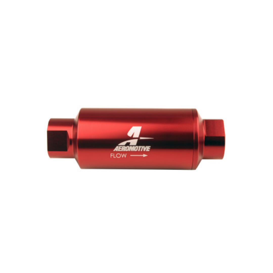 Aeromotive 10AN 10 Micron In-Line Filter W/ Microglass Element (Black or Red)