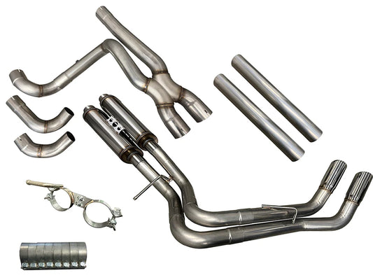 99-19 Silverado & Sierra True Dual Rear Exit Exhaust System for Single Cab