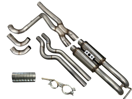 99-06 Silverado & Sierra True Dual Exhaust System for Crew & Extra Cab "Axle Exit"