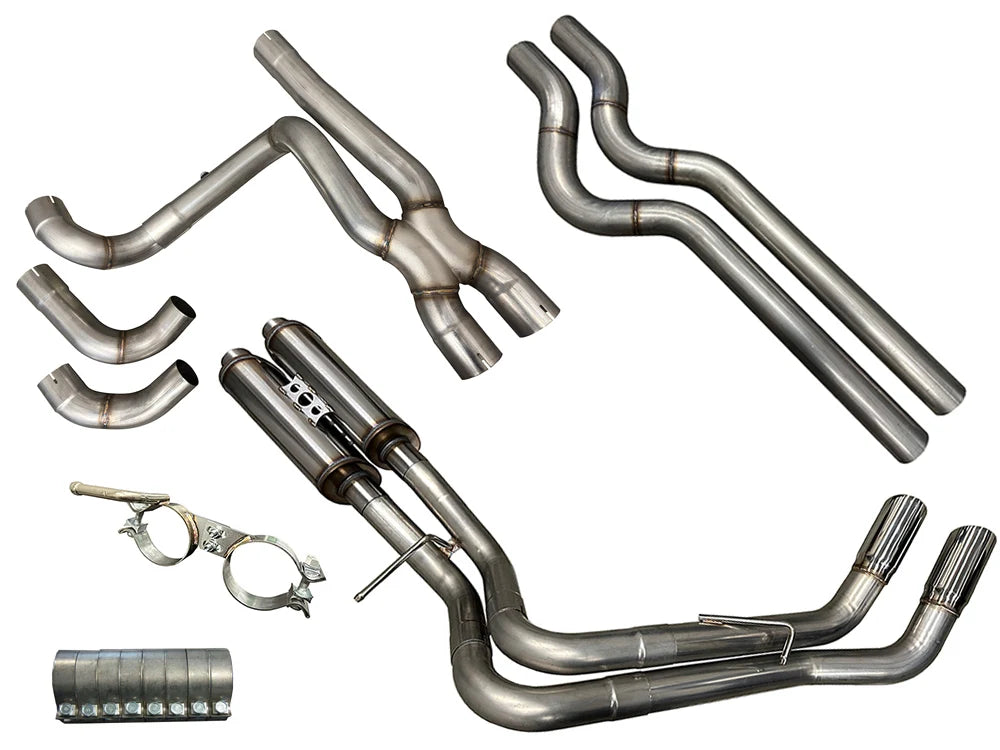 99-06 Silverado & Sierra True Dual Exhaust System for Crew & Extra Cab "Rear Exit"