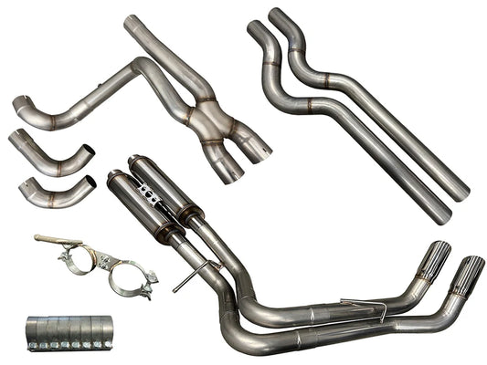 99-06 Silverado & Sierra True Dual Exhaust System for Crew & Extra Cab "Rear Exit"