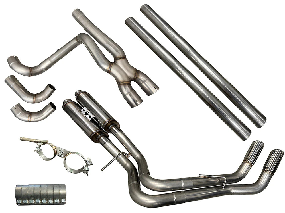 07-19 Silverado & Sierra True Dual Exhaust System (Crew & Extra Cab) "Rear Exit"