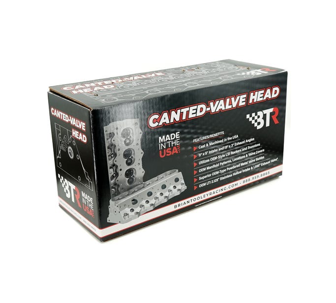 BTR Canted Valve Cylinder Head Cathedral Port 6 Bolt CNC Ported - Assembled - Each