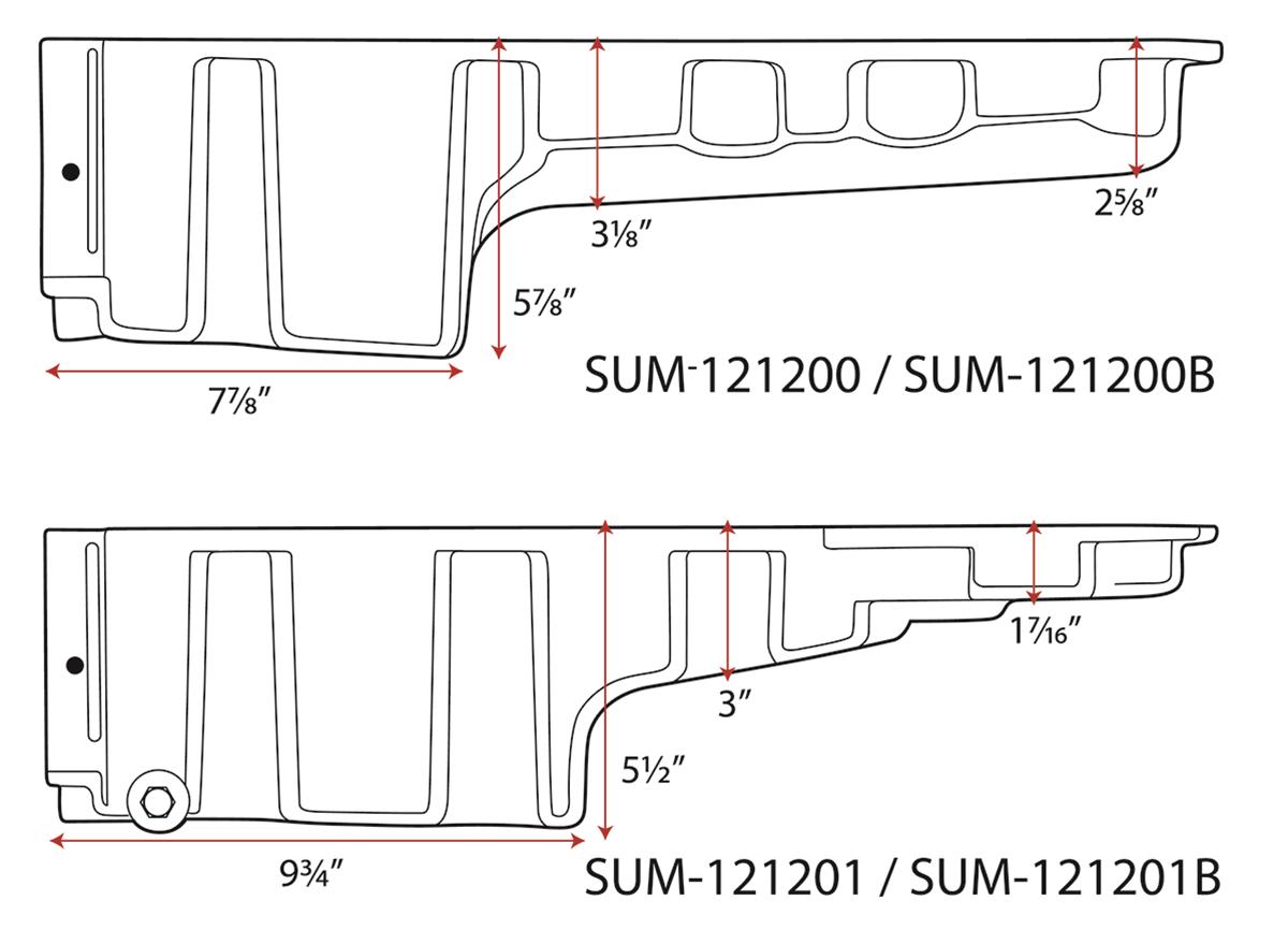 Summit Racing™ Pro LS Cast Aluminum Oil Pan