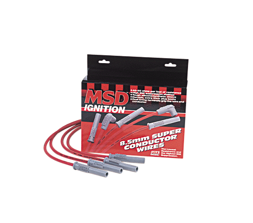 Red MSD Spark Plug Wires For LSx TRUCK